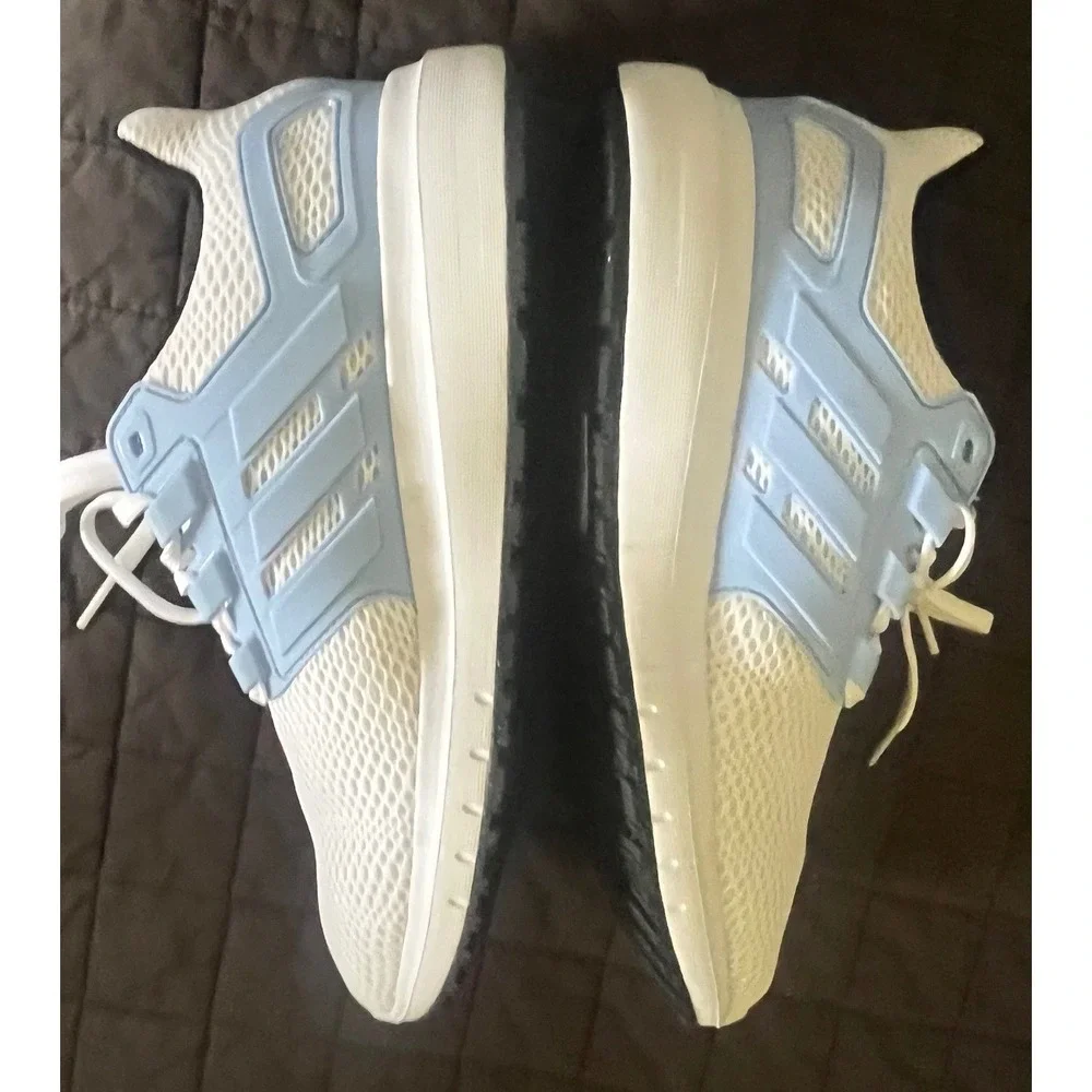 Adidas Energy Cloud Running Shoes White Light Blue Womens Sneakers Activewear
